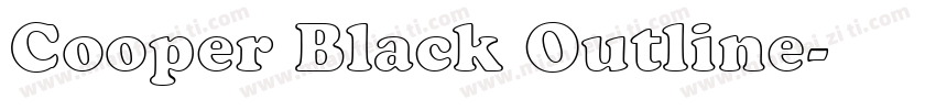 Cooper Black Outline字体转换